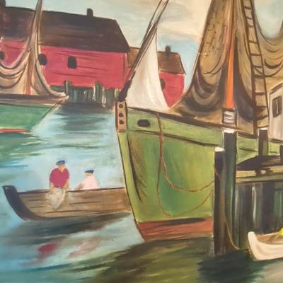 Original Oil on Canvas Painting Signed P Nolen '61