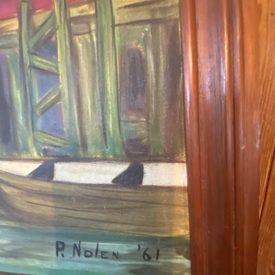 Original Oil on Canvas Painting Signed P Nolen '61