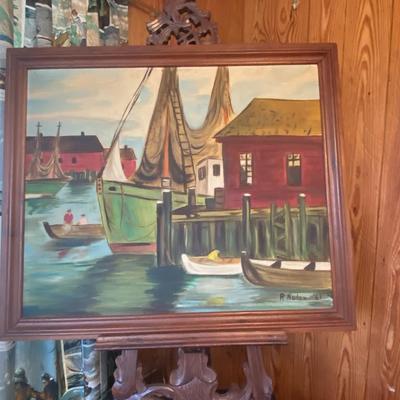 Original Oil on Canvas Painting Signed P Nolen '61