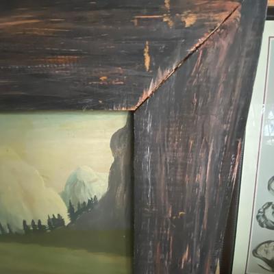 Eddie Two Bulls Original Painting on Wood - Confrontation