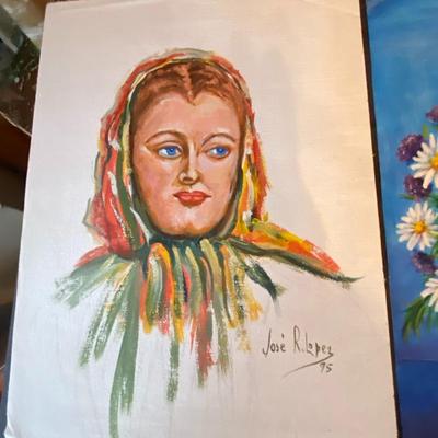 Jose R. Lopez Original Painting Lot