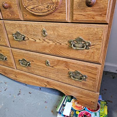 Six Drawer Wood Dresser (G-JS)