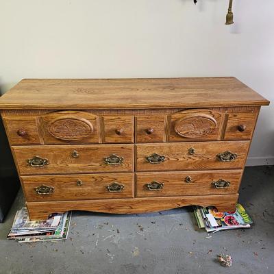 Six Drawer Wood Dresser (G-JS)