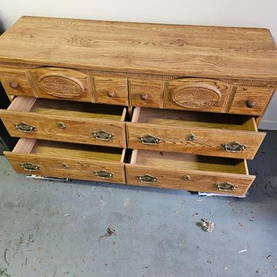 Six Drawer Wood Dresser (G-JS)