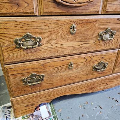 Six Drawer Wood Dresser (G-JS)