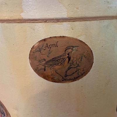 Folk Art Painted Metal Milk Can