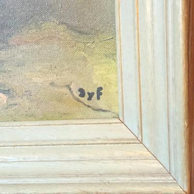 Framed Floral Painting Signed SYF