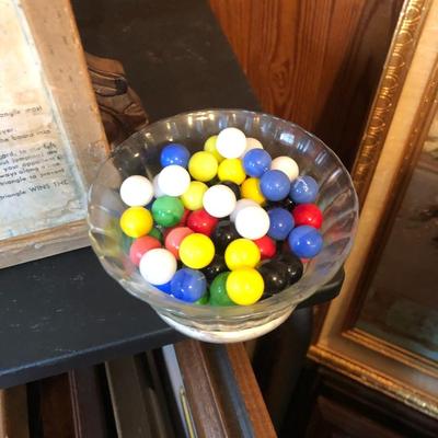 Vintage Milton Bradley Chinese Checkers Board with Marbles