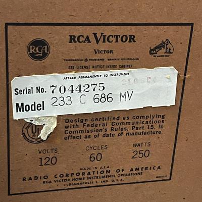 Mid Century RCA Victor New Vista Television