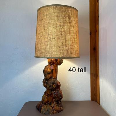 Vintage Wood Lamp - 40"
