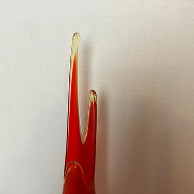 Vintage Flame Glass Vase