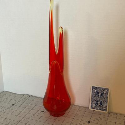 Vintage Flame Glass Vase