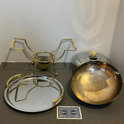 Vintage Stainless Chafing Dish Buffet Set