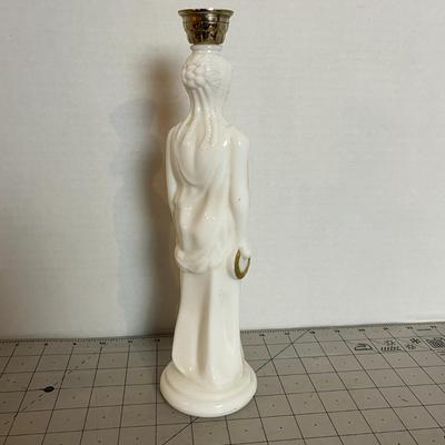 Vintage Milk Glass Pitcher and Greek Goddess Decanter