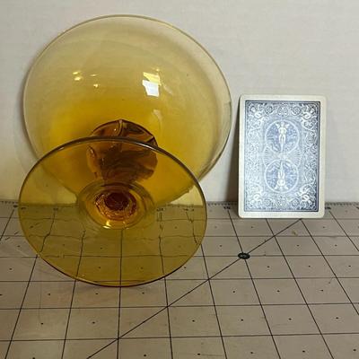 Vintage Yellow Glass Candy Dish