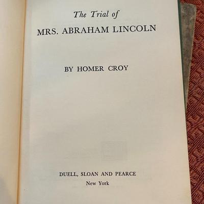 Trial of Mary Todd Lincoln Novel (FIRST EDITION)