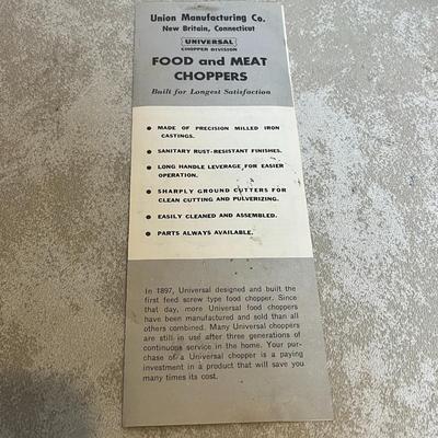 Vintage Universal Food & Meat Chopper
