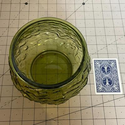 Vintage Green Glass Dish