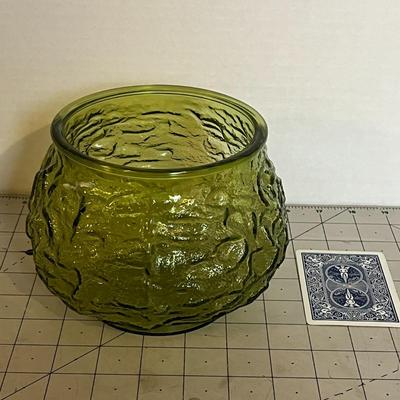Vintage Green Glass Dish