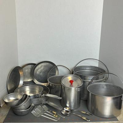 Vintage Stainless Cookware and Camp Dish Set