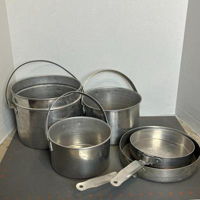 Vintage Stainless Cookware and Camp Dish Set