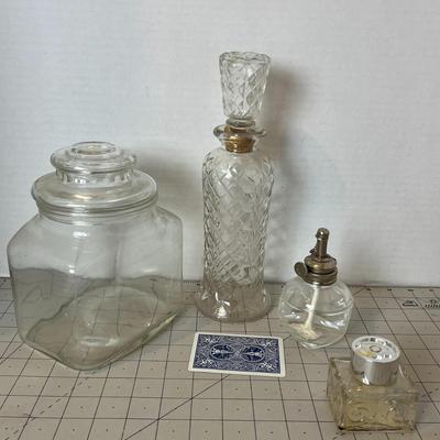 Vintage Glass Decanter Assortment