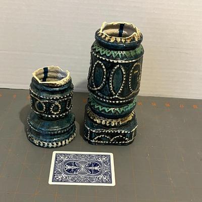 Decorative Ceramic Candlestick - Broken