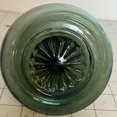 Vintage Green Glass Decanter