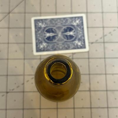 Yellow Glass Bottle Vase