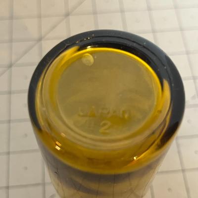 Yellow Glass Bottle Vase