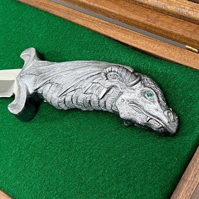 MICHAEL RICKER ~ Pewter Dragon Knife | EstateSales.org