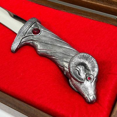 MICHAEL RICKER ~ Pewter Ram Knife