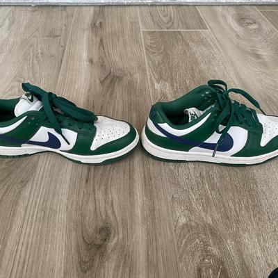 Green leather Nike Size 6.5