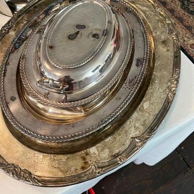 U1084 Lot of Misc Silverplate Serving Pieces