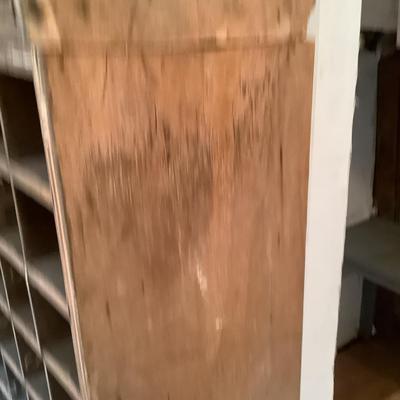 G748 Two Vintage Wooden Cubbie / Storage Wall Shelves