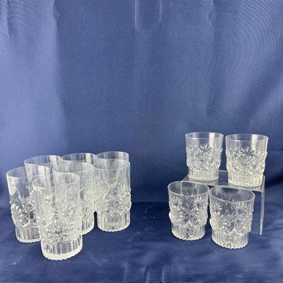 861 Set of Pilgrim Glass Tumblers & Rocks