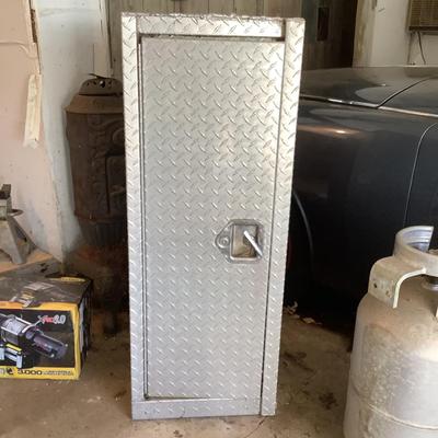 O750 Custom Built Diamond Plate Metal Vertical Cabinet