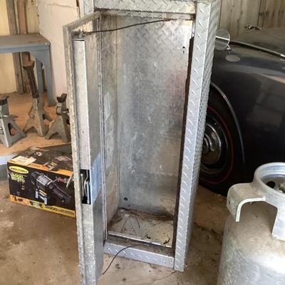 O750 Custom Built Diamond Plate Metal Vertical Cabinet