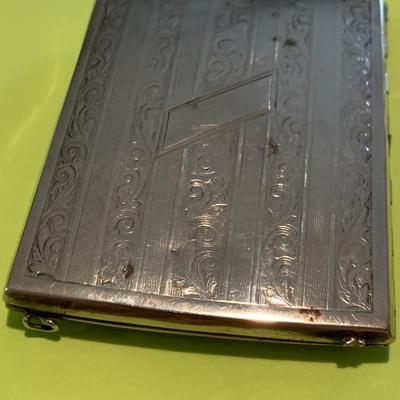 Antique Sterling Silver Money Clip Change Purse Cigarette Case