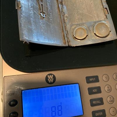 Antique Sterling Silver Money Clip Change Purse Cigarette Case