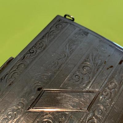 Antique Sterling Silver Money Clip Change Purse Cigarette Case