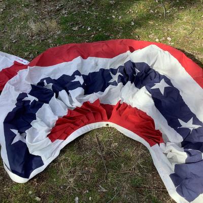 O758 Patriotic Buntings and Flag Lot q