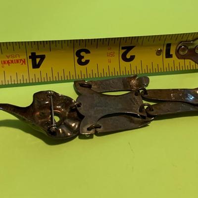 Sterling Silver Articulated Clown Brooch