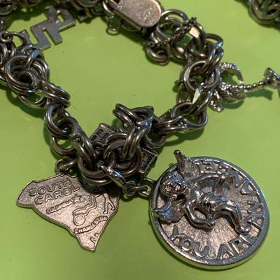 Vintage Sterling Silver Charm Bracelets Lot