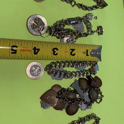 Vintage Sterling Silver Charm Bracelets Lot