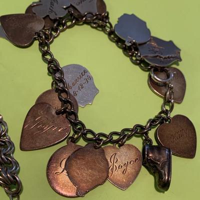 Vintage Sterling Silver Charm Bracelets Lot