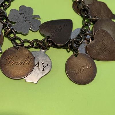 Vintage Sterling Silver Charm Bracelets Lot