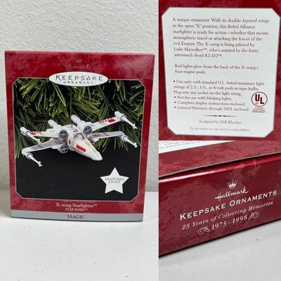HALLMARK ~ Keepsake ~ Six (6) Assorted Christmas Ornaments ~ Star Wars, Star Trek, Journey's Into Space