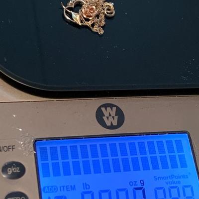 14k George Krementz Floral Pendant & Necklace