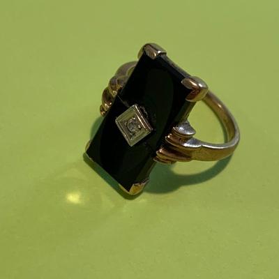 10k Gold Baden & Foss Onyx Menâ€™s Estate Ring